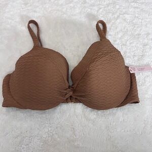 Victorias Secret Women's Mix & Match Twist Push-Up Bikini Top Brown Size 40D NWT